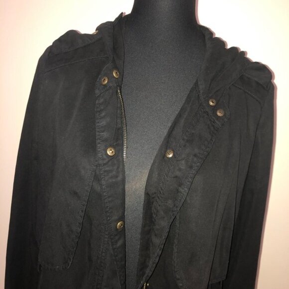 Pistola Black Hooded Soft Tencel Light Jacket Coat - Picture 3 of 7